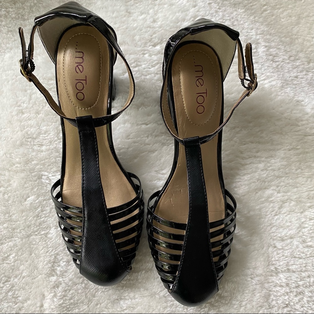 me too black patent shoe ankle strap SIZE 7-1/2 M - Picture 2 of 10